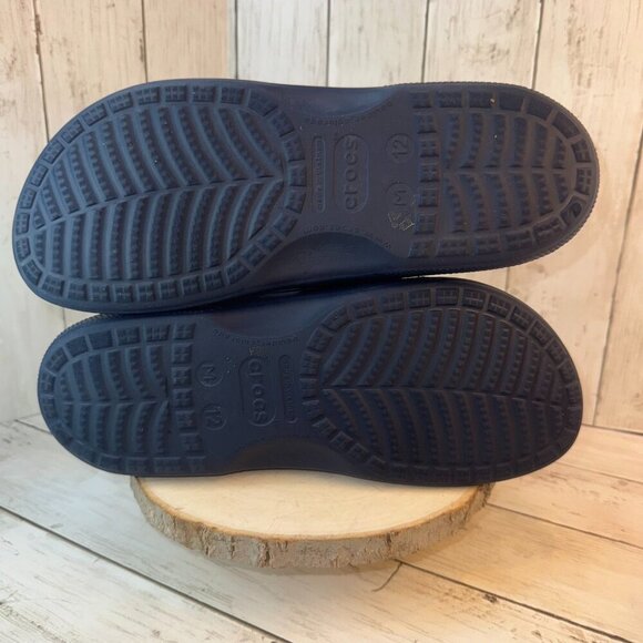 Crocs Baya II Mens Size 12 Comfort Flip Flop Navy Blue Thong Sandals - Picture 8 of 9